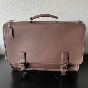 Vintage Coach Thompson Black Leather No. F8-5310 Executive Briefcase NO STRAP